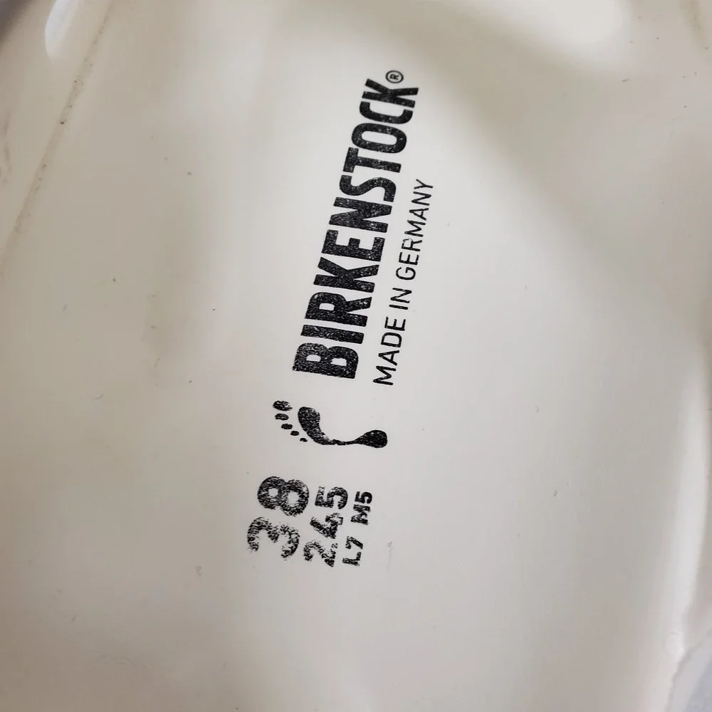 Birkenstock Eva Arizona Sandals Size 7 Medium/Narrow White Slides Buckle Comfort